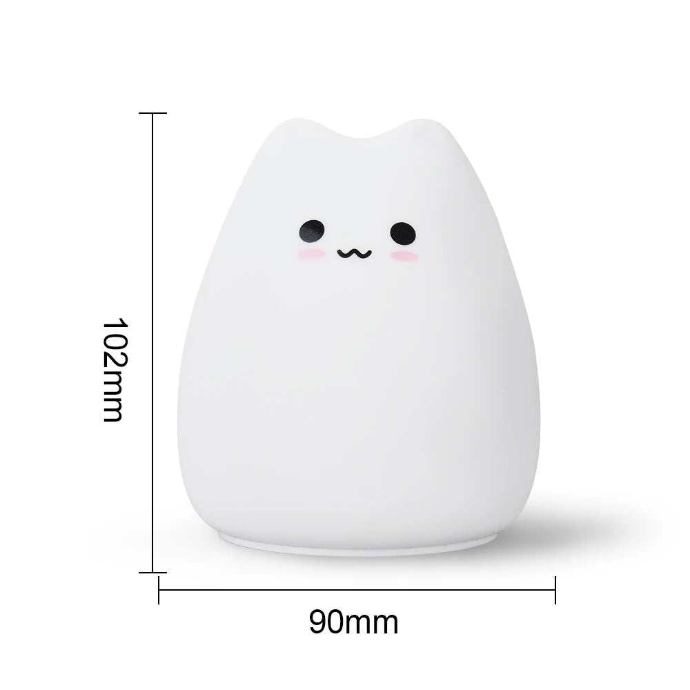 Cute Cat Night Light with Touch Sensor for Kids - Smarsty