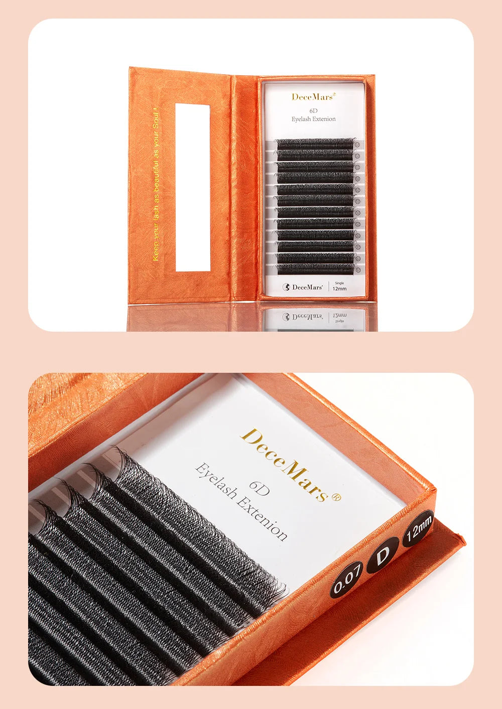 DeceMars 6D-W Shaped Eyelash Extensions for Natural Look - Smarsty