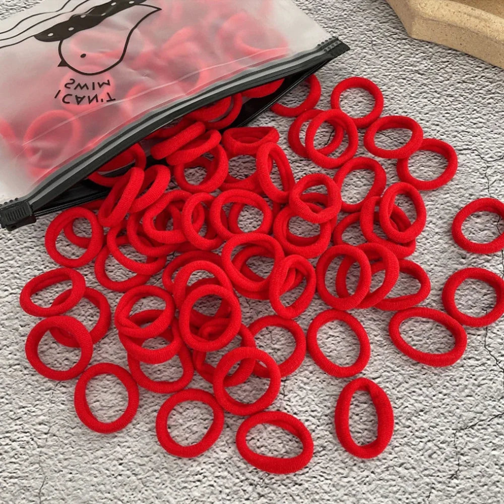 50 Pack Seamless Hair Ties Gentle No Damage Elastic - Smarsty