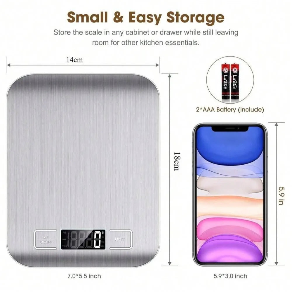 Digital Kitchen Scale with Tare Function and LCD Display - Smarsty
