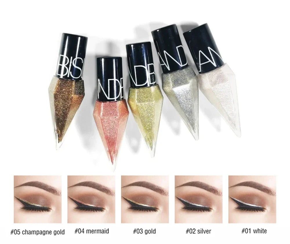 Waterproof Glitter Eyeliner Long Lasting Rose Gold Shine - Smarsty