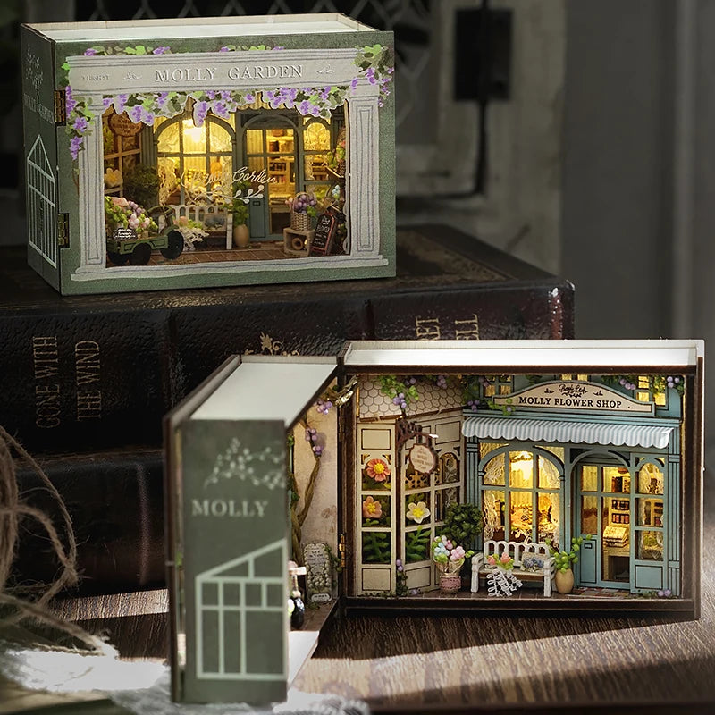 Wooden Miniature Doll House 3D Puzzle Assembly Building Model Kit Small Room Toys Home With Furniture Lighting Wooden Craft Gift