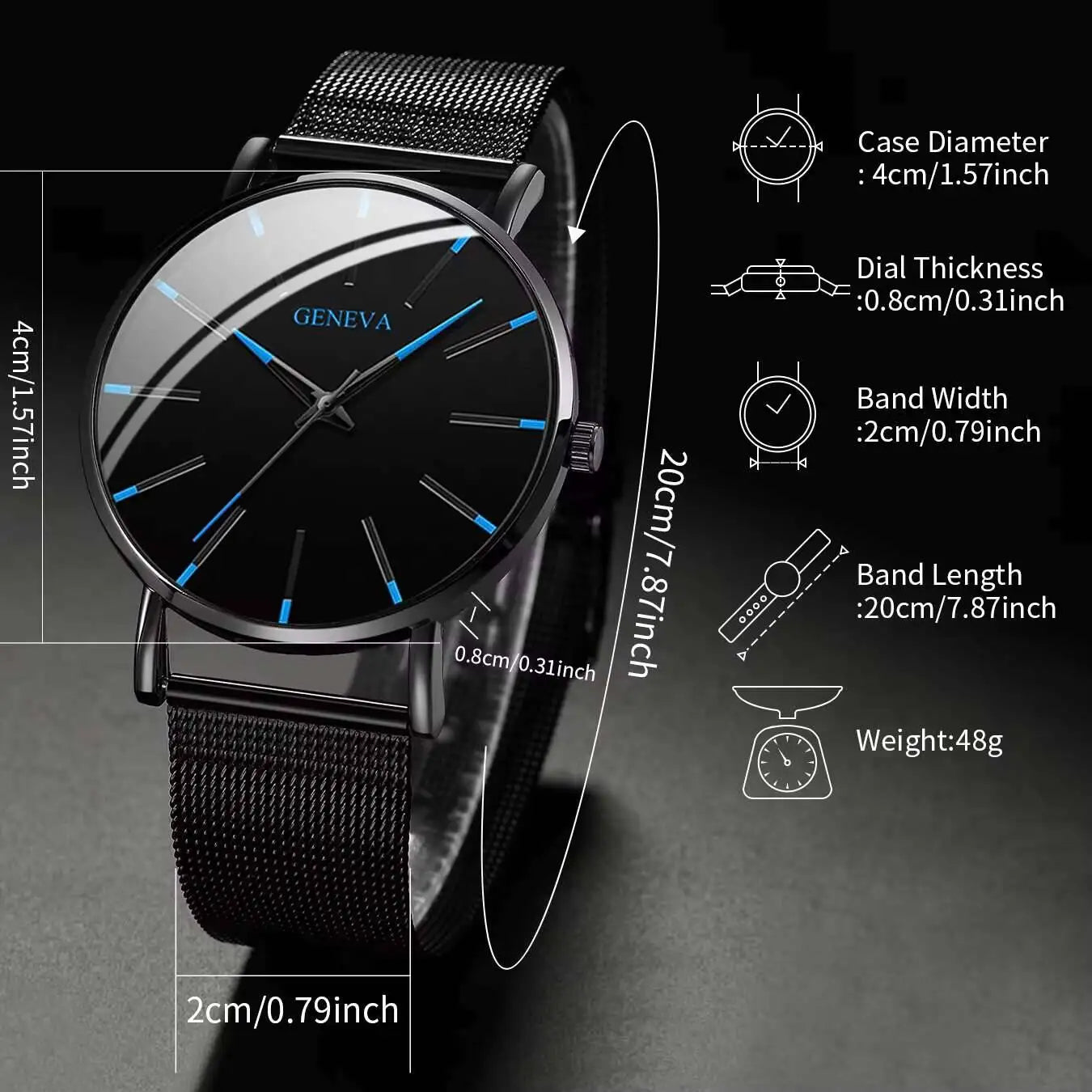 Ultra Thin Men's Business Watch with Mesh Band - Smarsty
