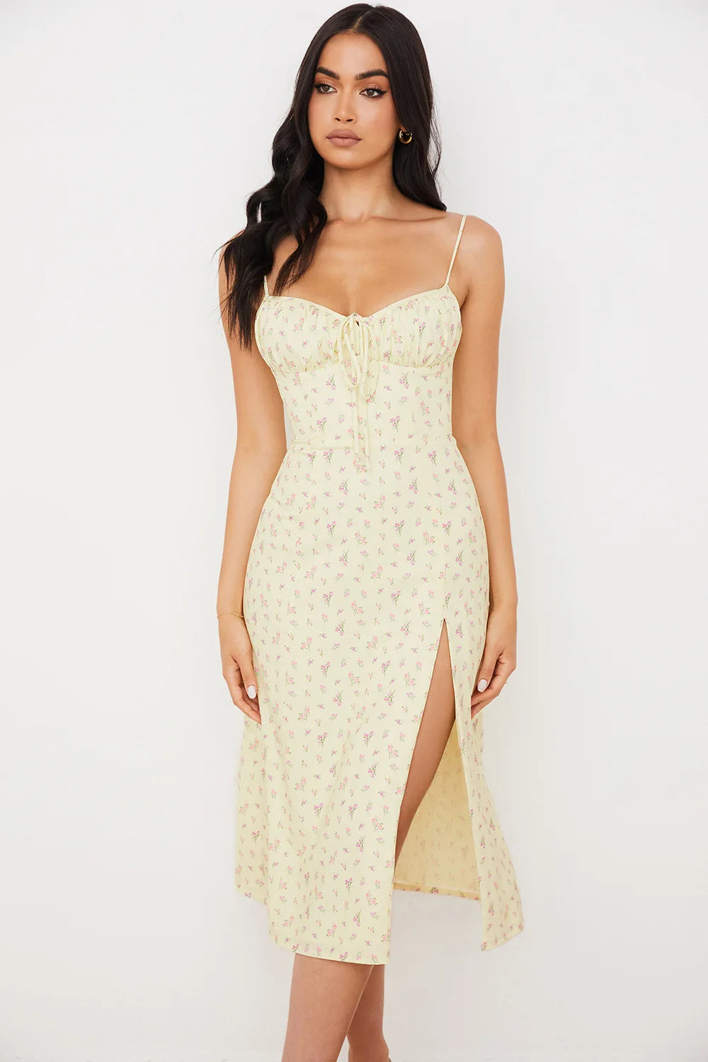 Women Elegant Floral Beach Vacation Bodycon Streetwear Long Dress 2025 Summer Clothes Wholesale Items For Business