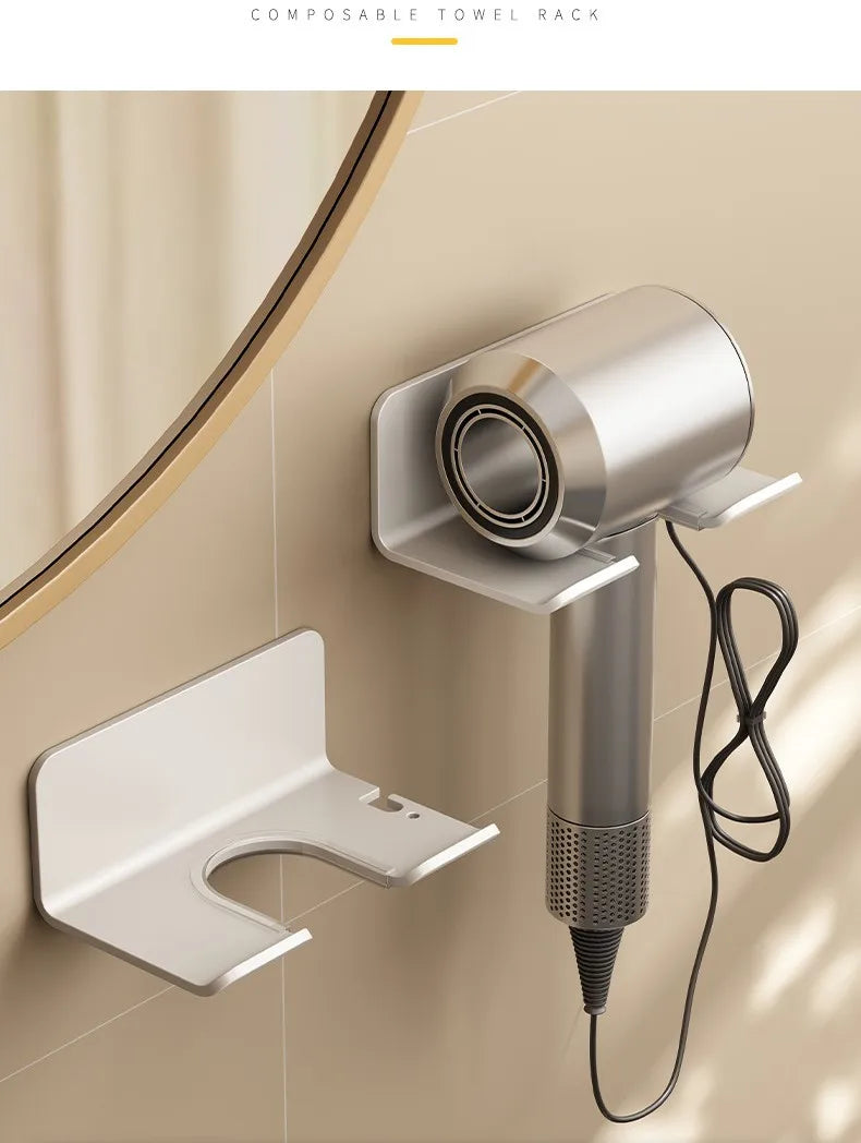 Wall-Mounted Hair Dryer Holder for Space-Saving Storage - Smarsty