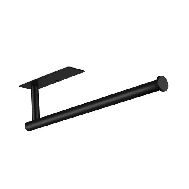 Paper Towel Holder Punch-Free Roll Paper Holder Kitchen Tissue Shelf Under Cabinet Fresh Film Tin Foil Holder Accessory by Smarsty