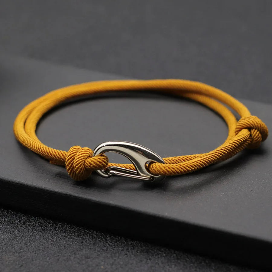 Men’s Adjustable Shark Bracelet Double Layer Rope Strand - Smarsty