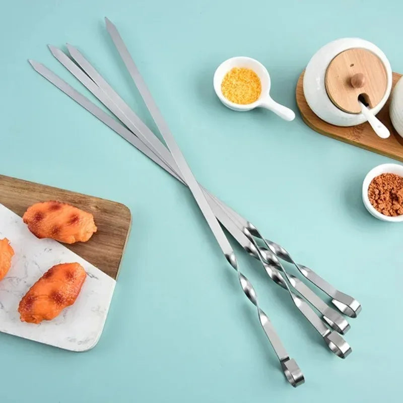 Stainless Steel BBQ Skewers Set for Easy Grilling - Smarsty