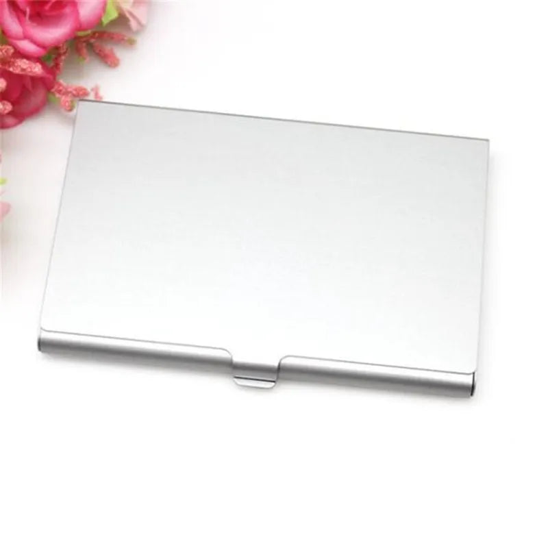 1 Pc Men Business Card Case Stainless Steel Aluminum Holder Metal Box Cover Women Credit Business Card Holder Case