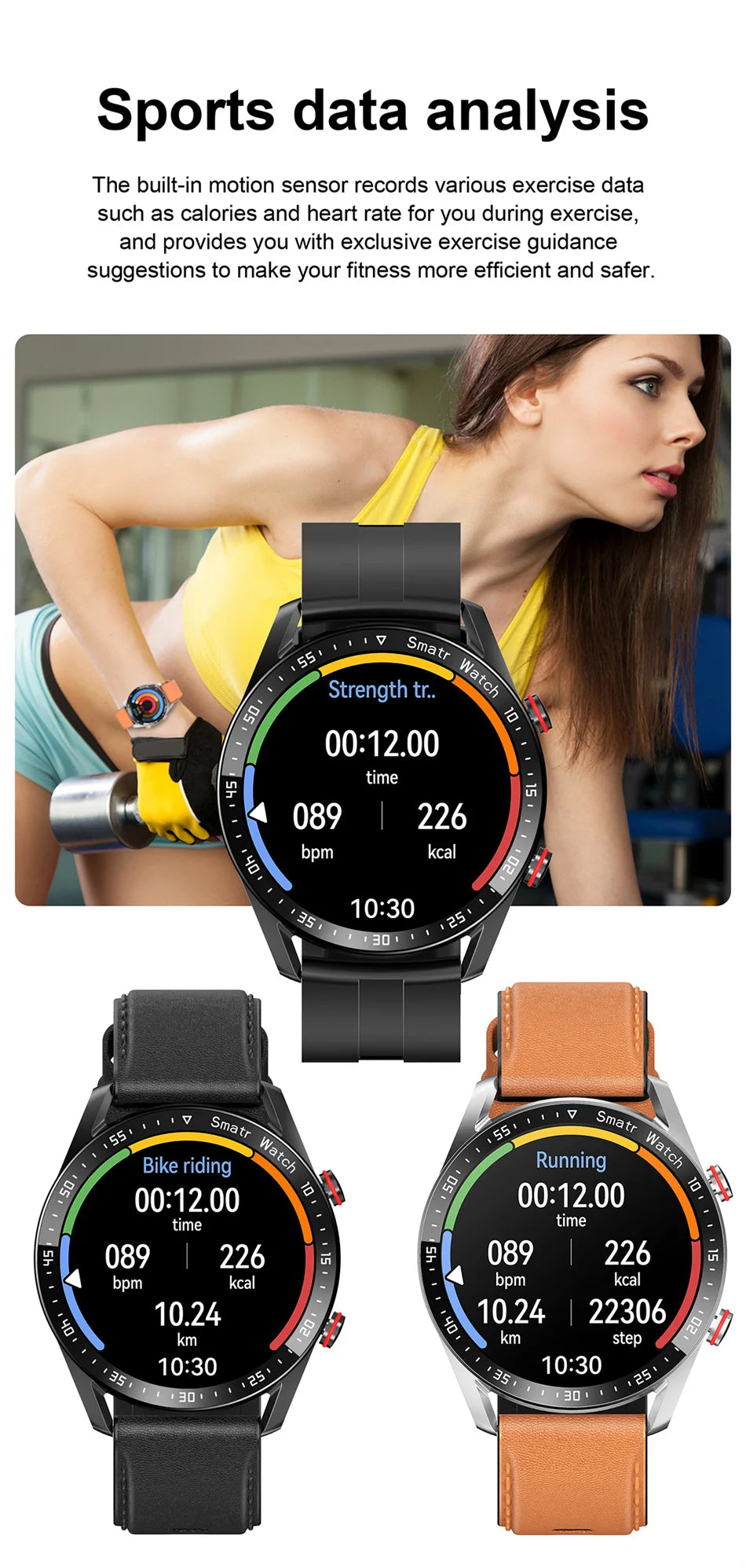 Voice Call Smart Watch with AMOLED Screen and Health Tracking - Smarsty