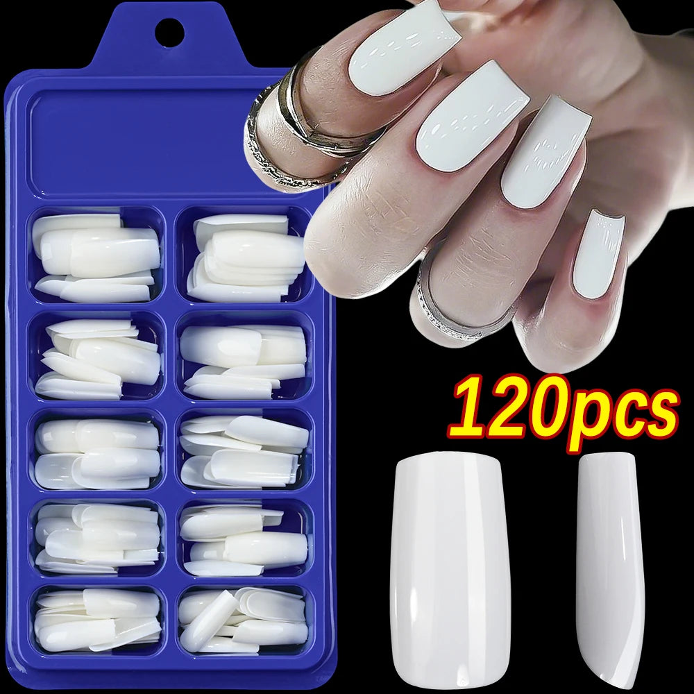 120Pcs French Fake Toenails in 9 Colors for Summer Style - Smarsty