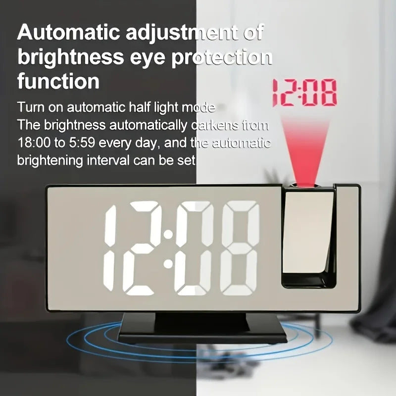 Intelligent Projection Alarm Clock with Large Screen - Smarsty
