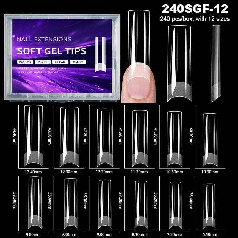 Luxury Soft Gel False Nail Tips for Elegant Manicure - Smarsty