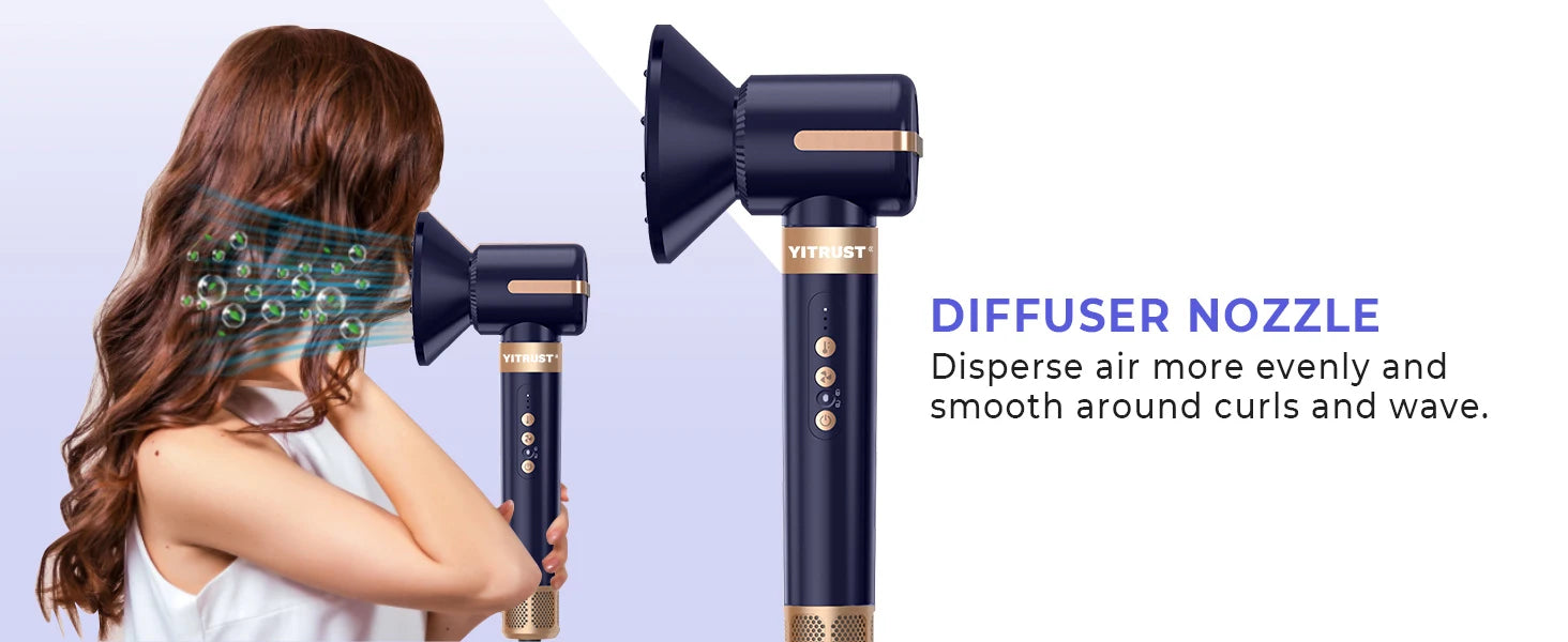 High Speed 7 In 1 Hair Dryer Brush with Diffuser - Smarsty