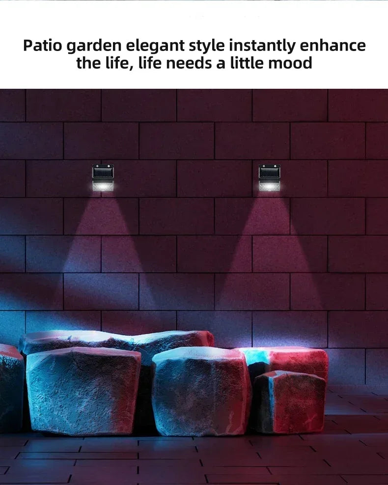 Solar Powered LED Motion Sensor Outdoor Wall Light - Smarsty