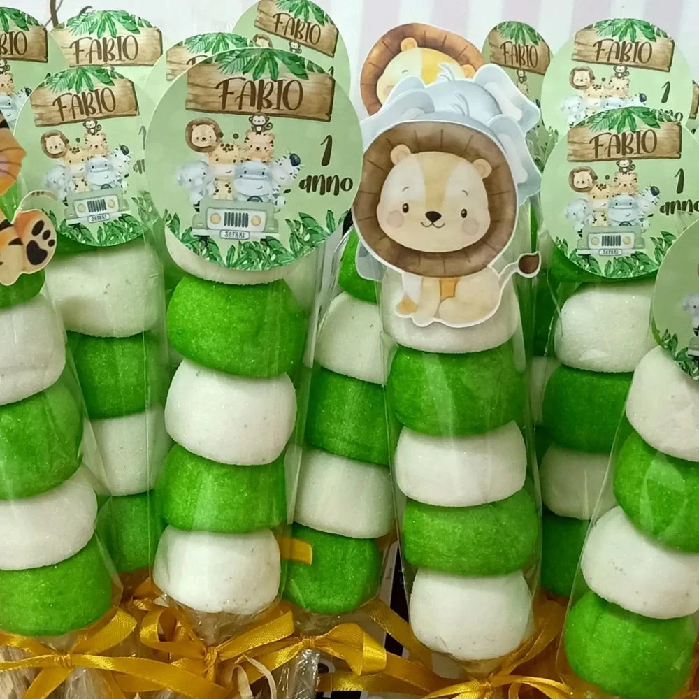 16Pcs Eco-Friendly Wild Animal Paper Straws for Kids Parties - Smarsty