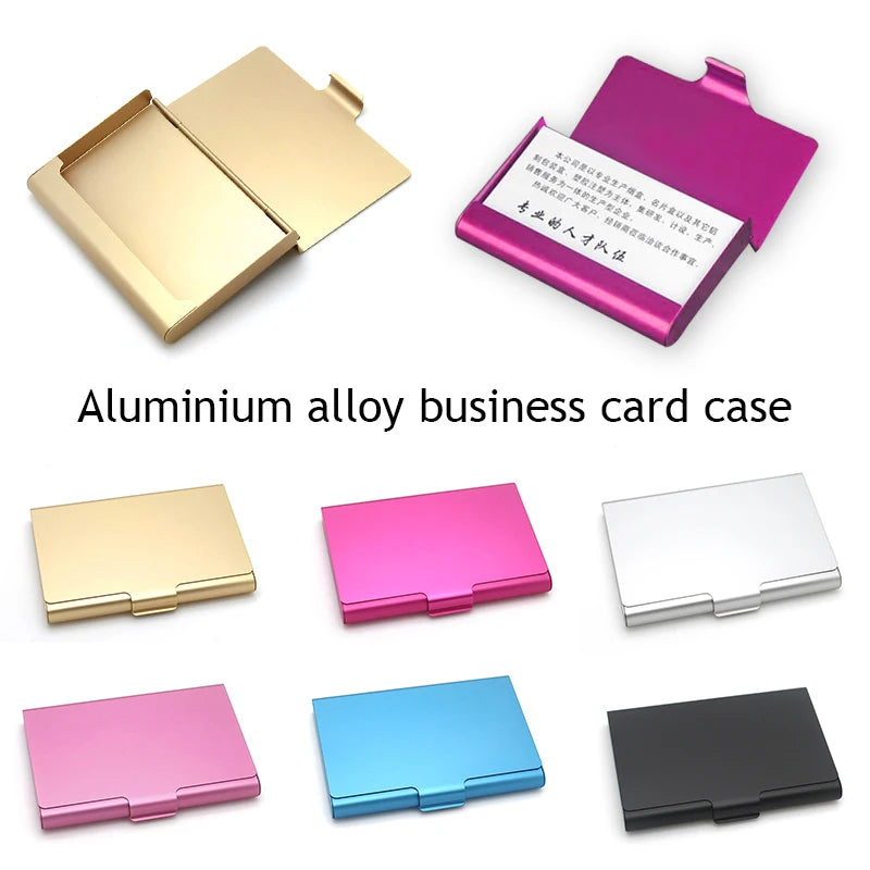 Creative Business Card Case Aluminum Alloy Bank Credit ID Card Wallet Name Card Holder Metal Box Cover Card Holder Men Wallet