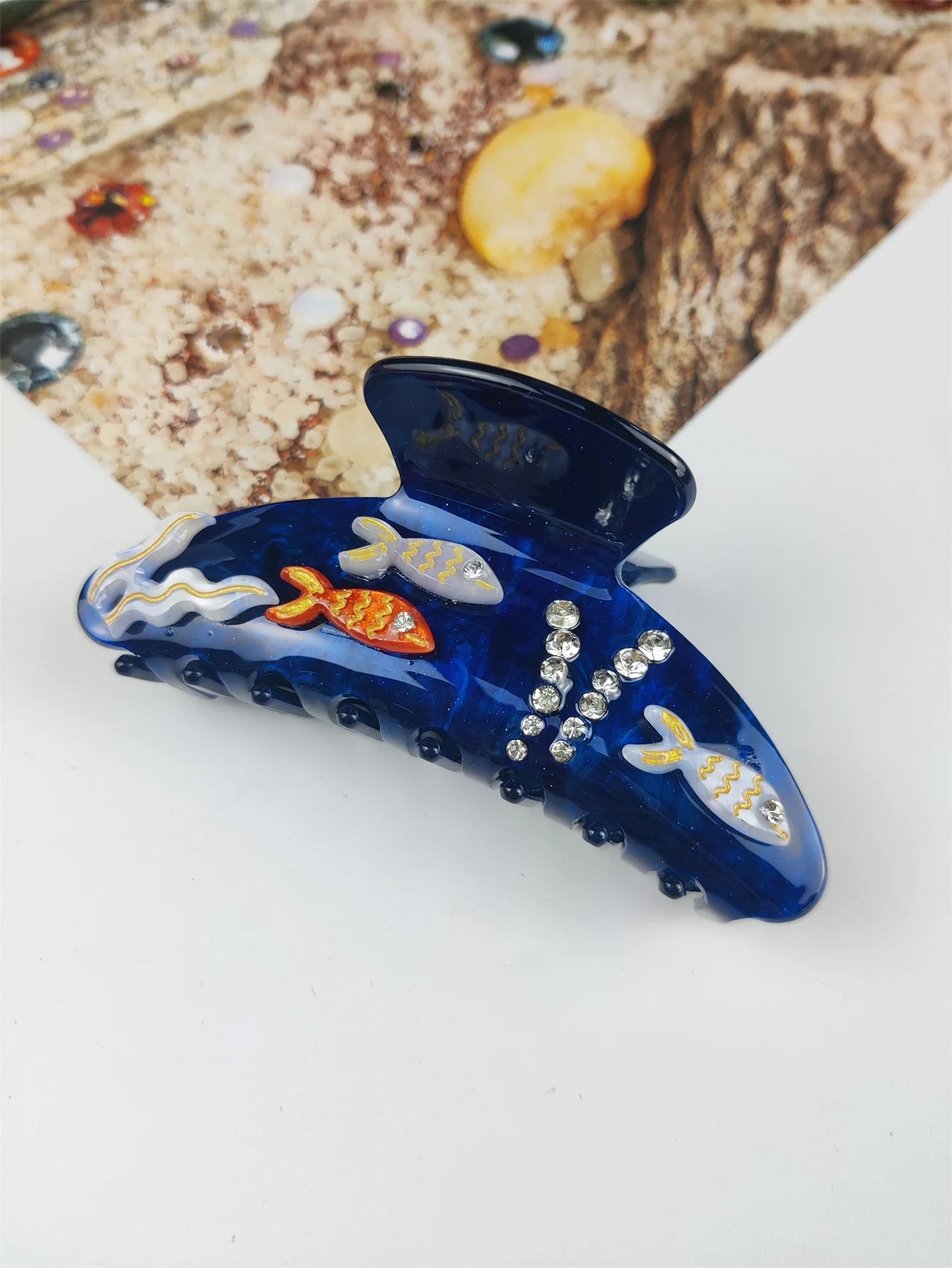 Handmade Large Sea Hair Claw Clips Acetate Beach Starfish - Smarsty