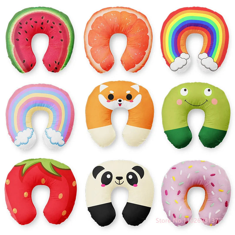 Cute Cartoon Inflatable Travel Neck Pillow for Kids - Smarsty