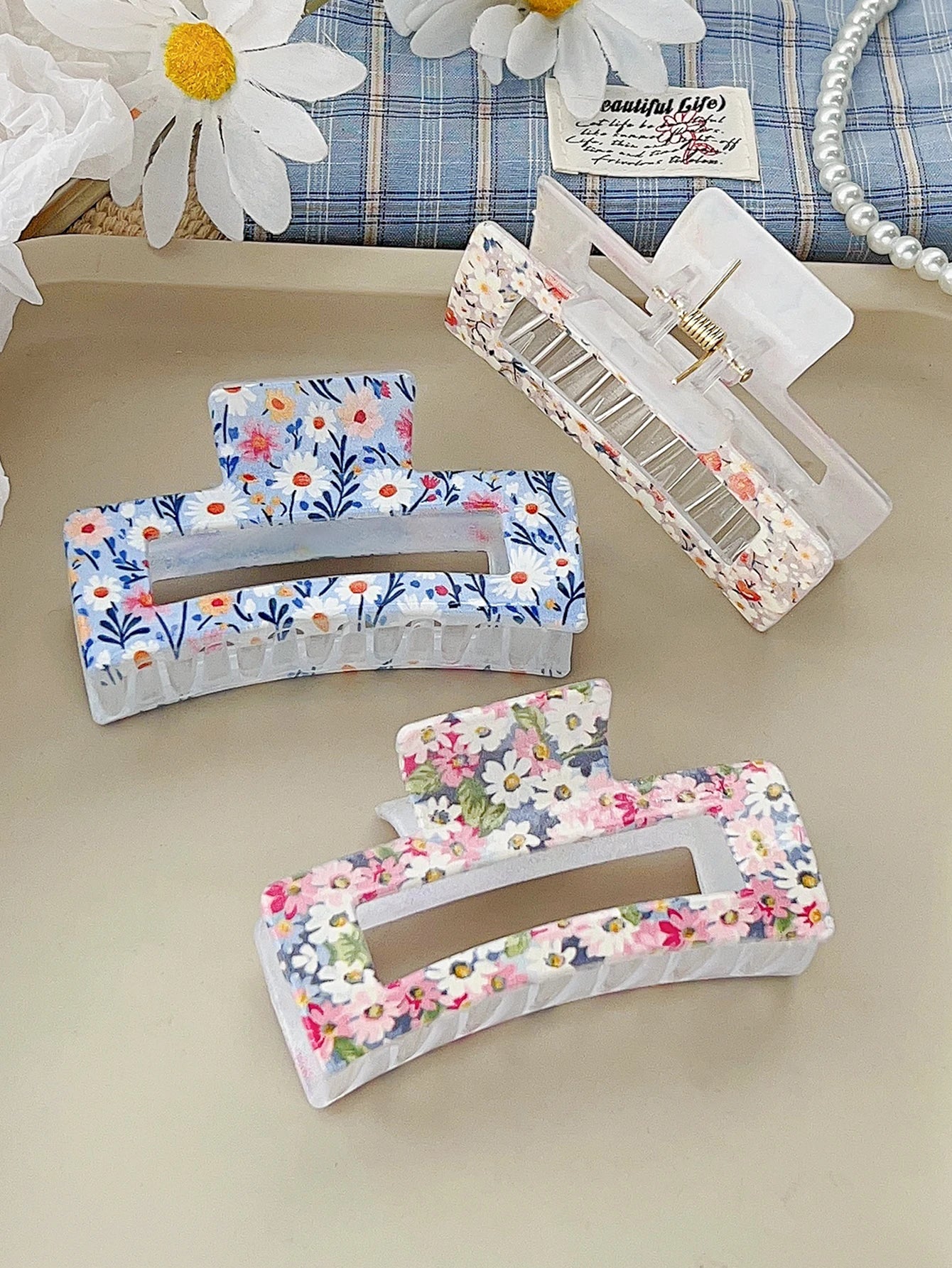 Pink Medium Sized Hair Claw Clips Strong Hold For All - Smarsty