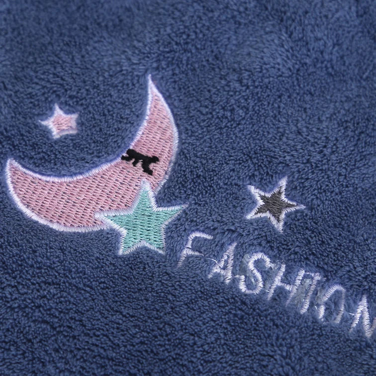 1Pc Embroidery Style Hair Drying Cap, Coral Fleece Thickened Hair Towel for Bathroom, Women's Absorbent Quick Drying Shower Cap, - Smarsty