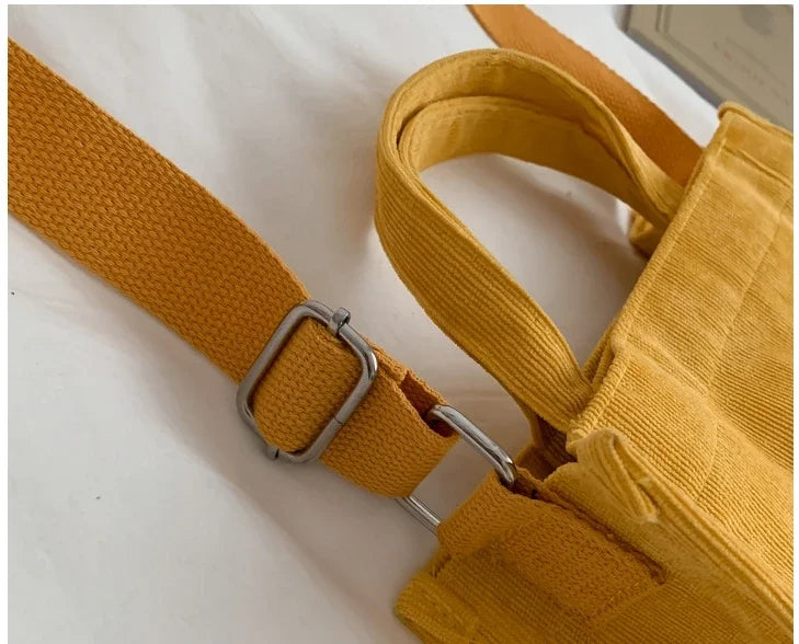 Corduroy Women Handbag Large Capacity Shoulder Bag - Smarsty