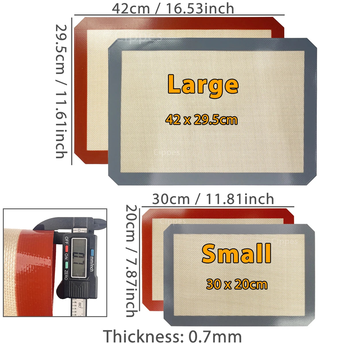 Silicone Baking Mats Non Stick Heat Resistant Set - Smarsty