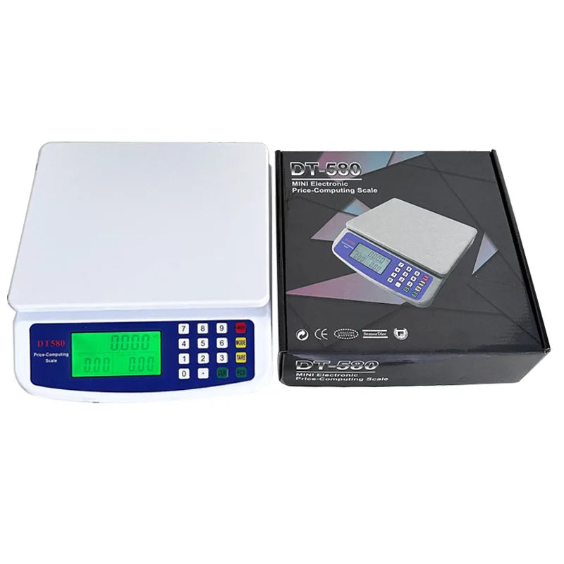 Electronic Scale 30KG /1G High-Precision LCD Digital Scale Kitchen Weighing Platform Scale Rechargeable /Battery Food Scales by Smarsty