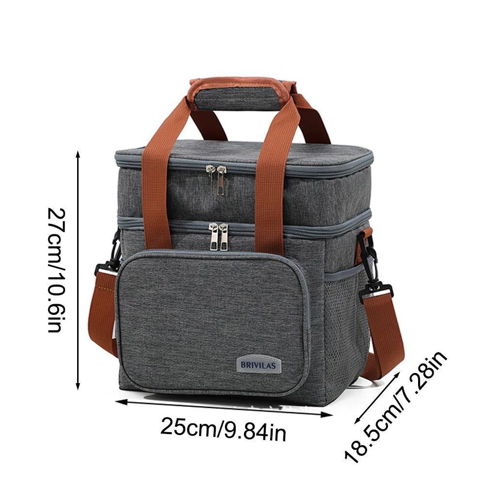 Crossbody Insulated Lunch Bag With Large Capacity Waterproof - Smarsty