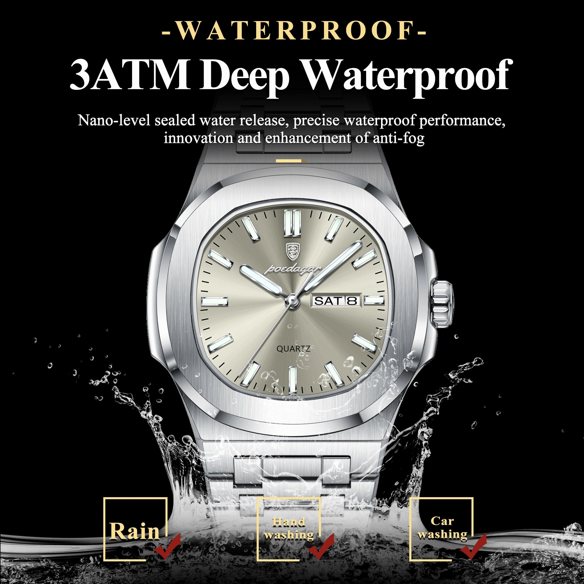 Luxury Waterproof Military Men's Watch with Luminous Feature - Smarsty