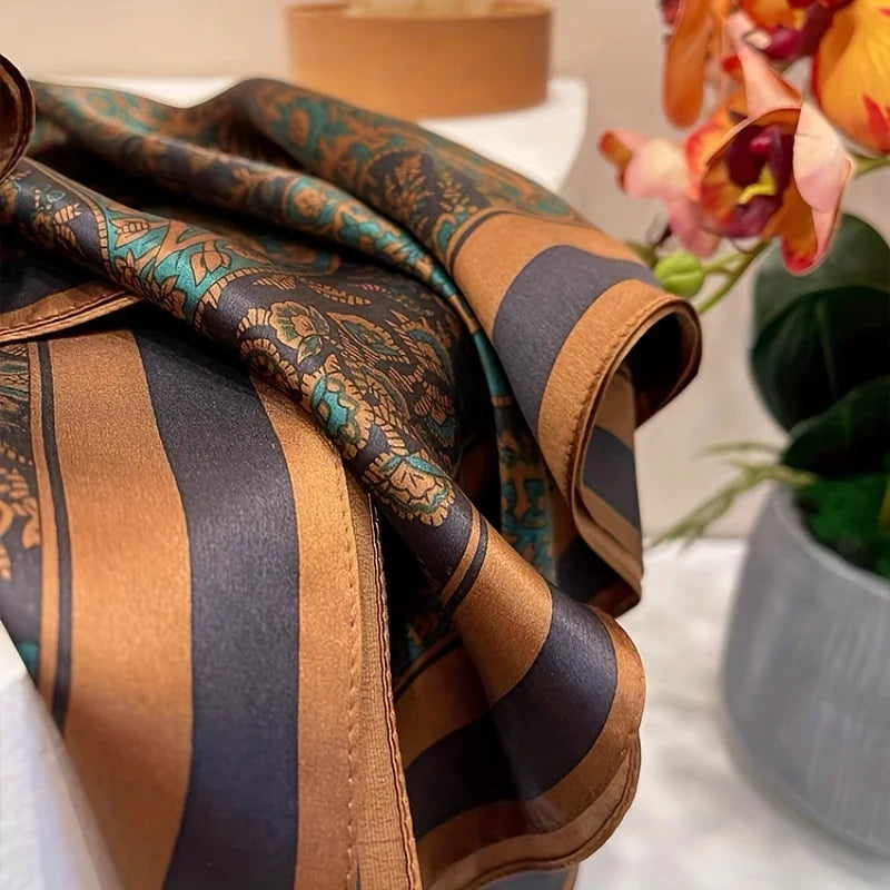 Luxury Silk Scarf Women Satin Shawl Sun Protection Wrap - Smarsty