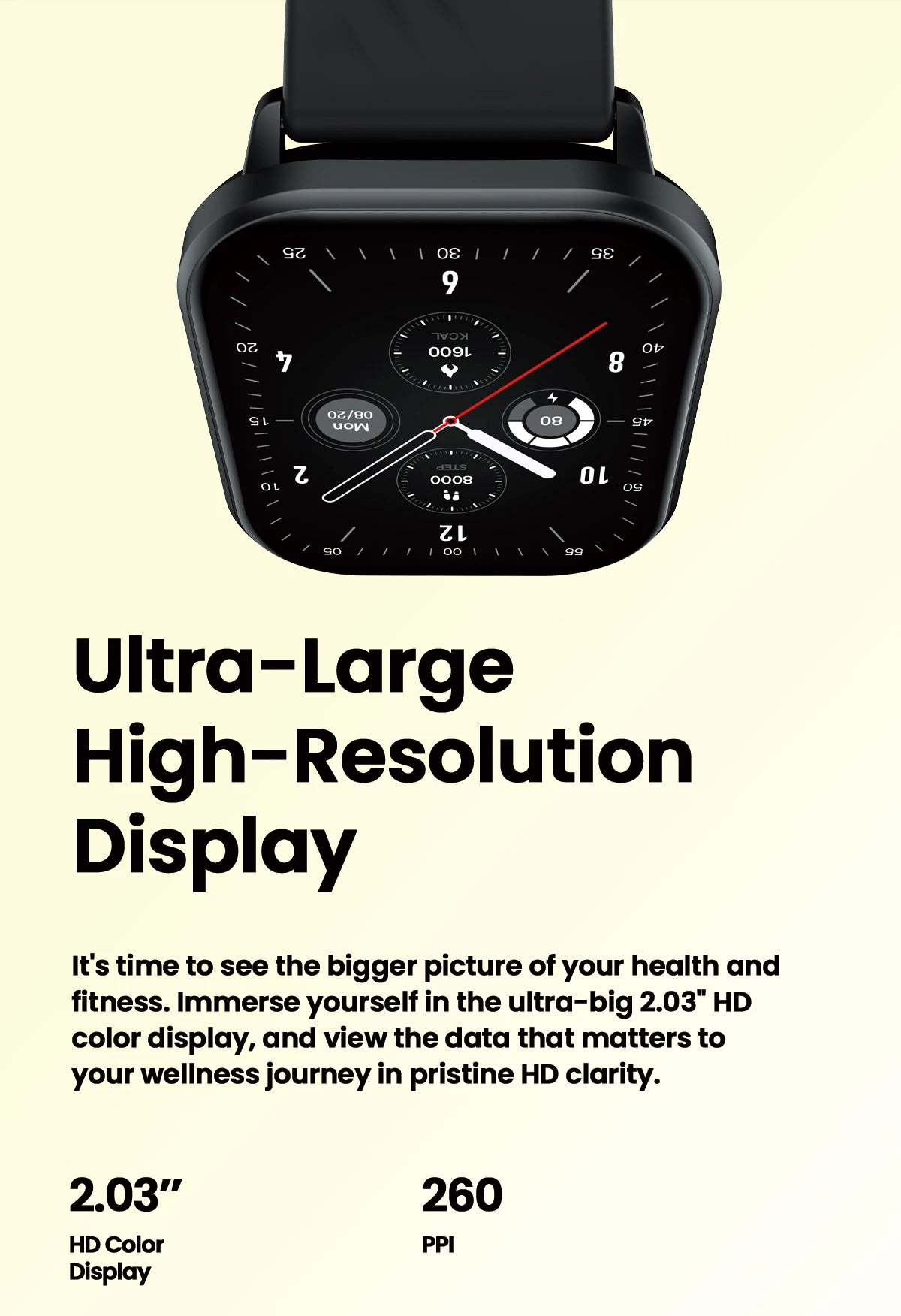 Zeblaze GTS 3 Smart Watch with 2.03 Inch Screen - Smarsty