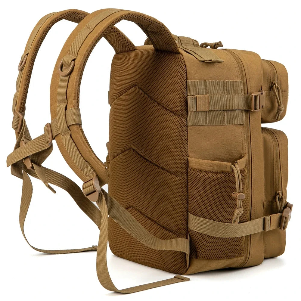 25L/45L Tactical Backpack for Men and Women Outdoor Survival Bug Out Bag Small School Rucksack Hking with Bottle Holder