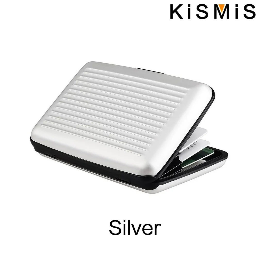 KISMIS RFID Metal Wallet and Business ID Credit Card Women Men Business ID Credit Card,Protector Wallet Card Holder Package Box