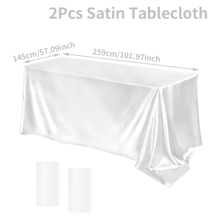 Satin Rectangle Tablecloth for Elegant Wedding Decor - Smarsty
