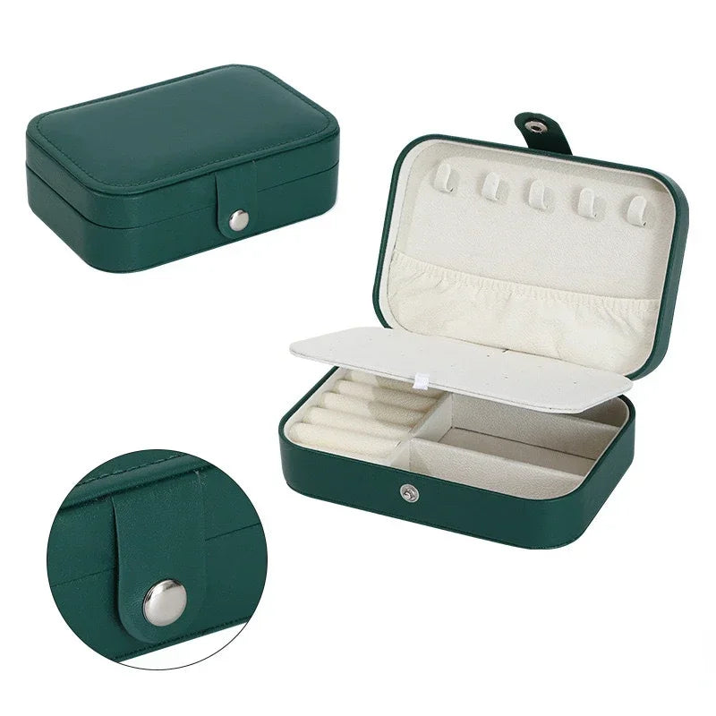 Luxury PU Leather Jewelry Box with Secure Lock - Smarsty