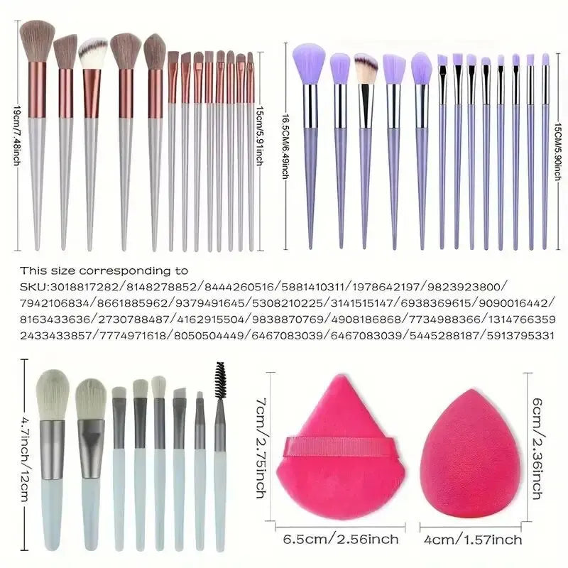 Professional Soft Fluffy Makeup Brush Set for Flawless Application - Smarsty