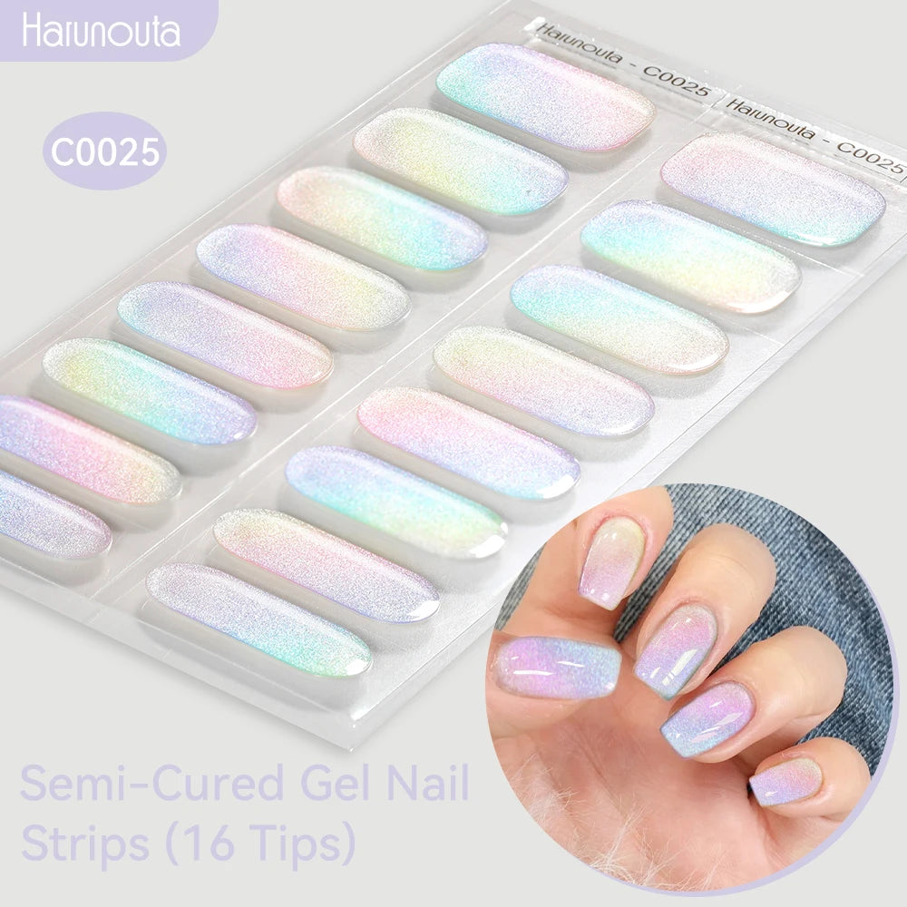 Gradient Auroras Gel Nail Strips for Easy DIY Manicure - Smarsty