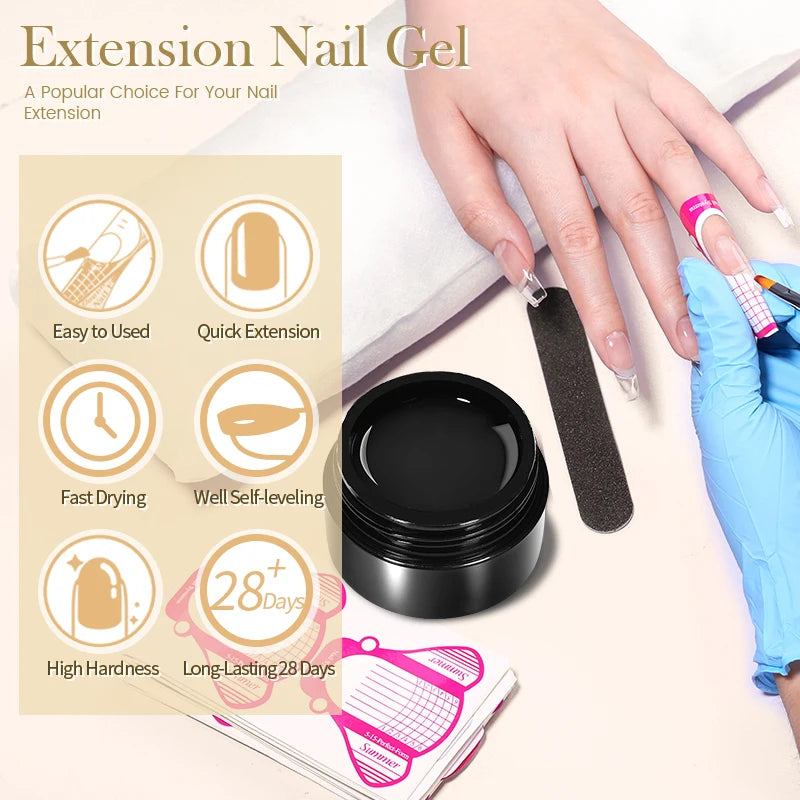 Born Pretty 30ml Milky White Nail Extension Gel - Smarsty