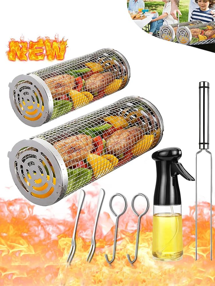 Stainless Steel BBQ Basket for Easy Grilling - Smarsty