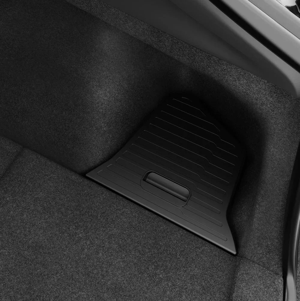 For Tesla Model Y Juniper Trunk Organizer Side Storage Box Boot Organizer Flocked TPE Mat Anti-dirty 2025 Car Travel Accessories