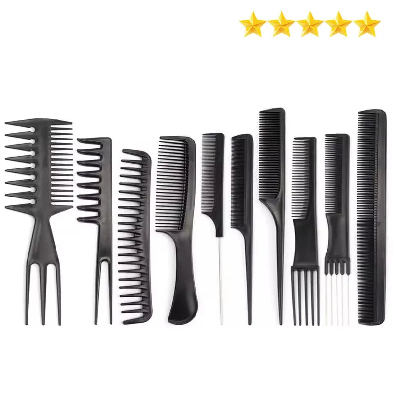Durable Plastic Hair Comb with Round Teeth for Gentle Styling - Smarsty
