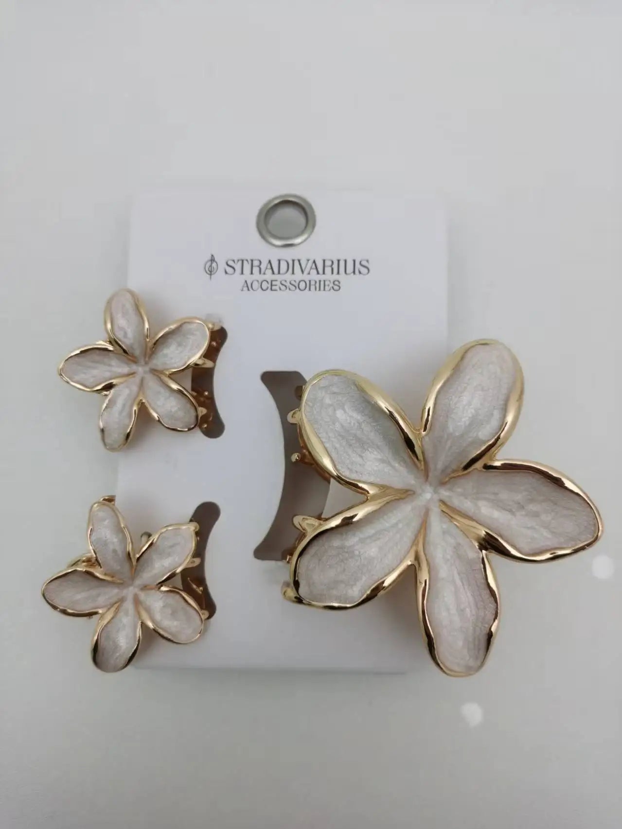 Enamel Lily Hair Clips Set Zinc Alloy Cute Beach For Women - Smarsty