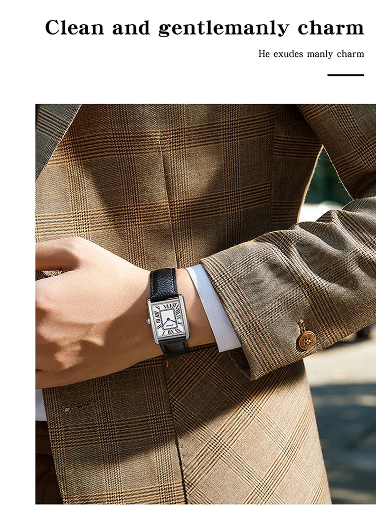 Luxury Waterproof Couple Watch with Leather Strap - Smarsty