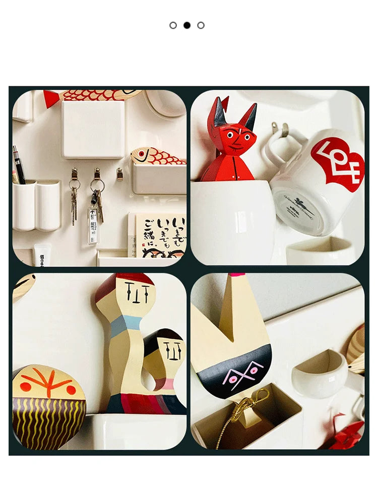 Wall-mounted Storage Rack with Hooks for Office, Kitchen and Workshop Children's Room Organizer with Adjustable Shelves by Smarsty