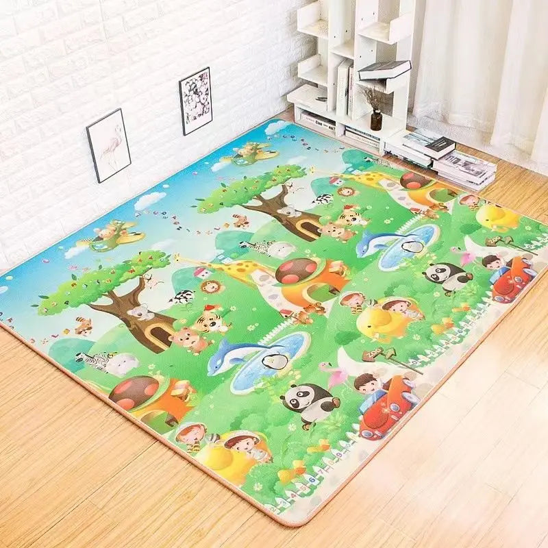Baby Play Mat Doubel Sided Animals Kids Rug Educational Toys for Children Soft Floor Toddler Crawling Carpet Game Activity Gym by Smarsty