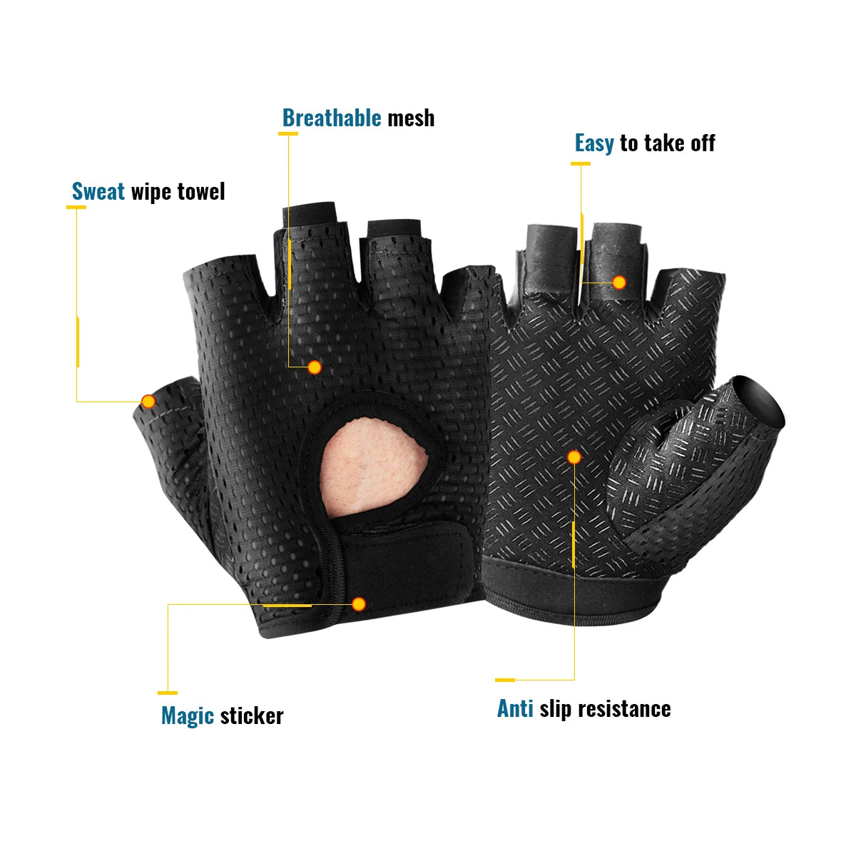 WRELS Breathable Gym Gloves for Women Anti-Slip - Smarsty