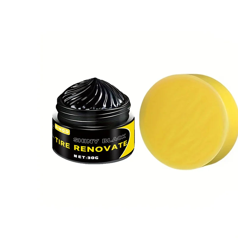 Black Shiny Tire wax - durable, long-lasting protection and repair for all kinds of tires - prevents cracks and whitens - Smarsty