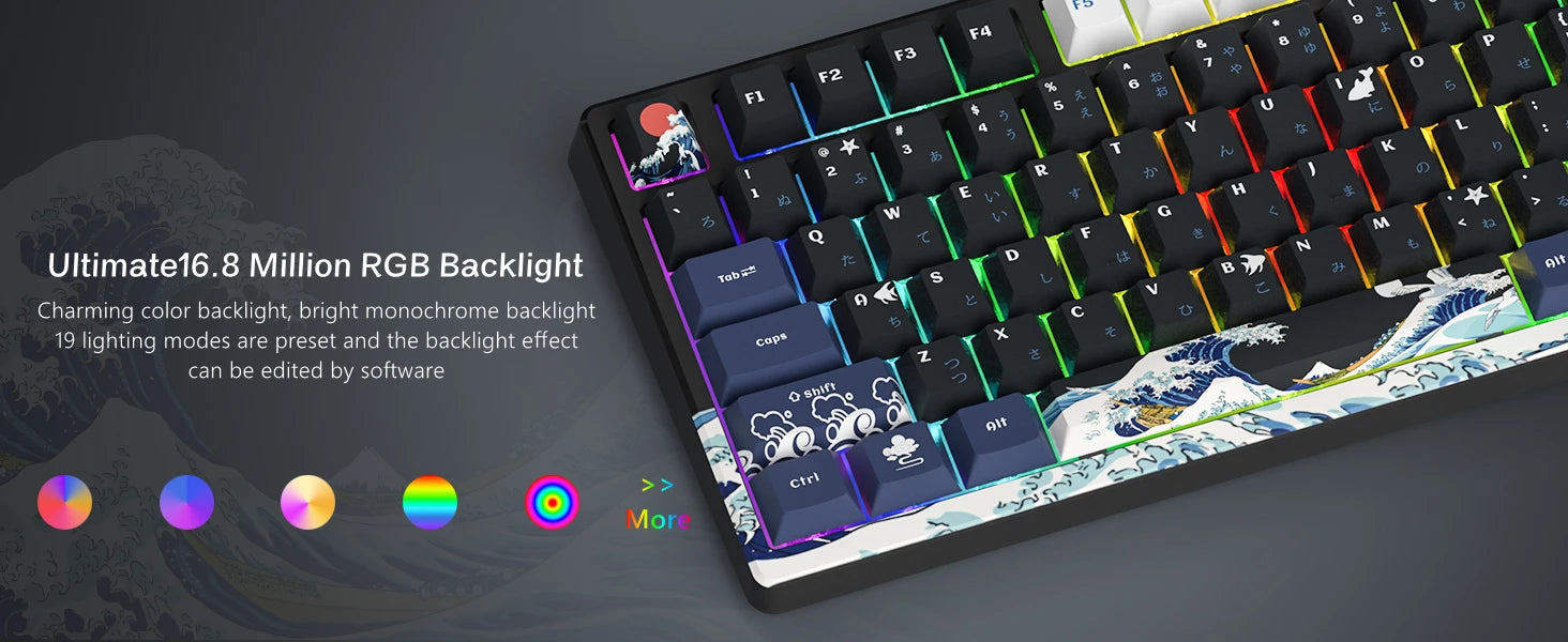 Wired Mechanical Keyboard With OLED Display Hot Swappable