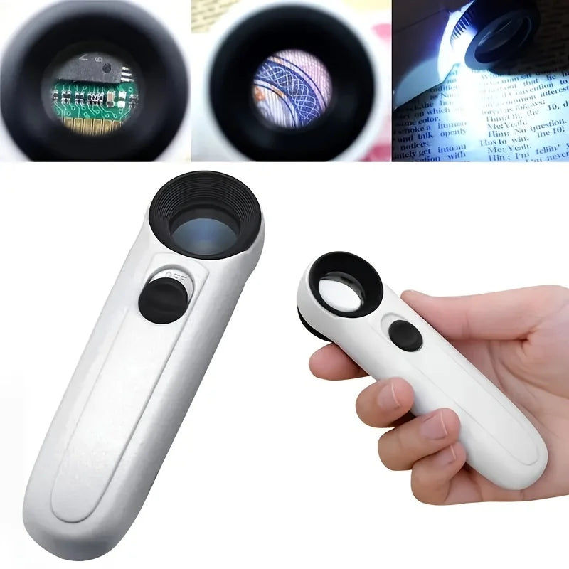 40X Handheld Magnifier With LED Lights For Jewelry Identification - Smarsty